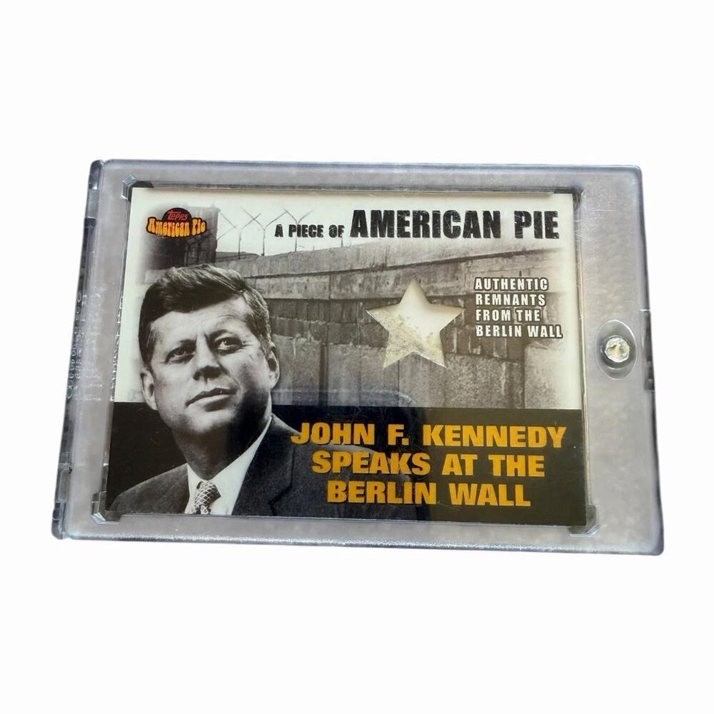 John F Kennedy Berlin Wall Relic Card Topps American Pie Authentic Berlin Wall